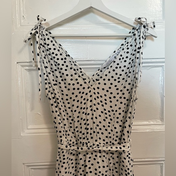 & Other Stories Polka Dot Ruffle Tiered Midi Dress - Picture 2 of 6